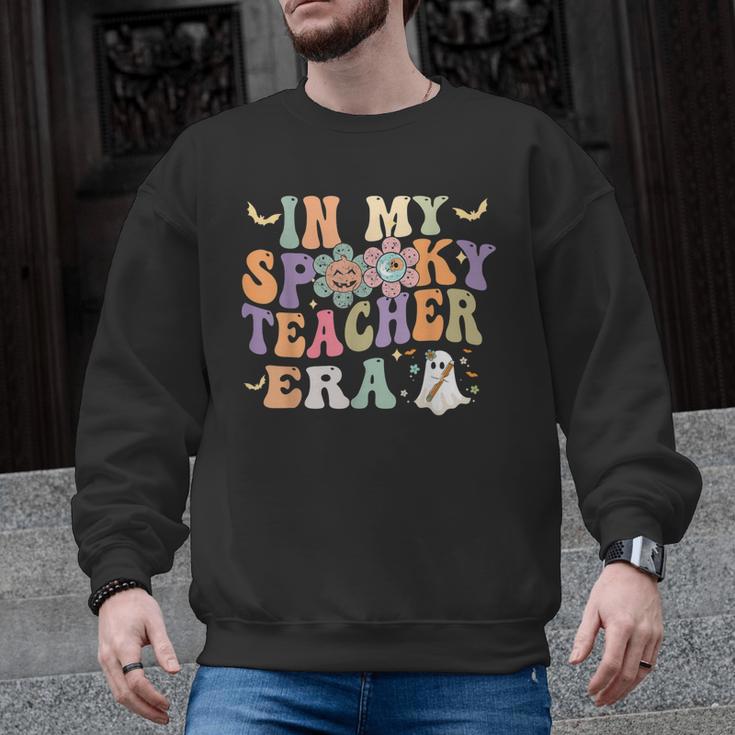 In My Spooky Teacher Era Groovy Hippie Retro Ghost Halloween Men Women Kids Men Graphic Sweatshirt