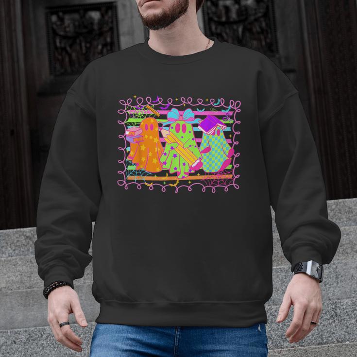 Spooky Teacher Halloween Ghost Fall Autumn Season Women Men Graphic Sweatshirt