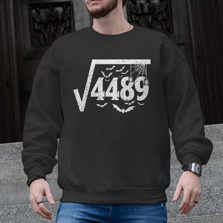 Square Root 4489 Halloween Meme 67 Math Teacher Men Graphic Sweatshirt