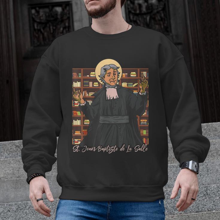 St Jean Baptiste De La Salle Patron Saint Education Teachers Men Graphic Sweatshirt