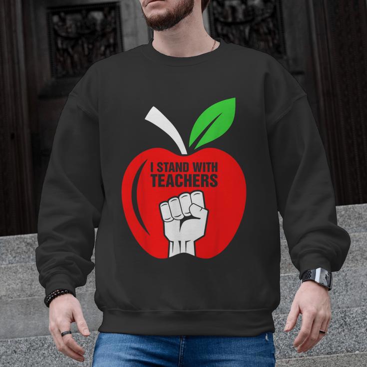 I Stand With Teachers Tshirt Men Graphic Sweatshirt