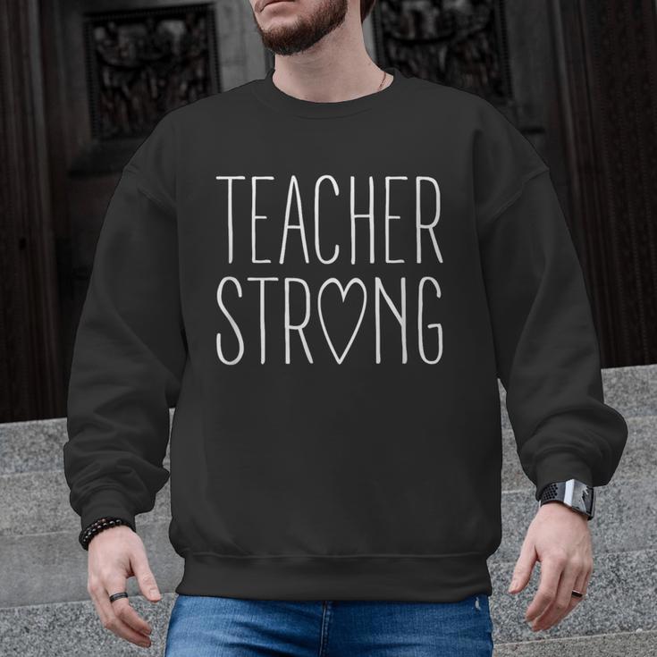 Strong Teacher Shirt Great Inspirational Teacher Men Graphic Sweatshirt