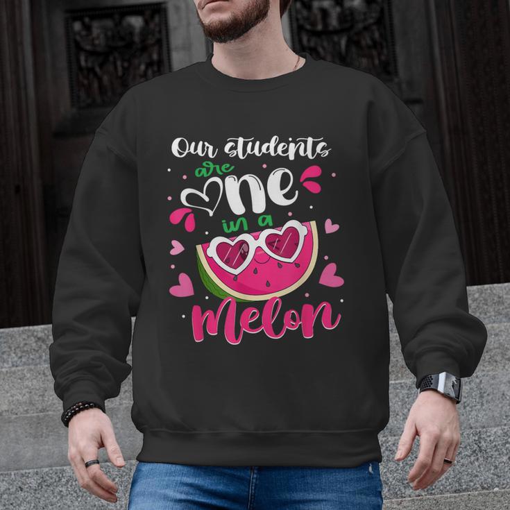 Our Students Are One In A Melon Teacher Watermelon Summer Men Graphic Sweatshirt