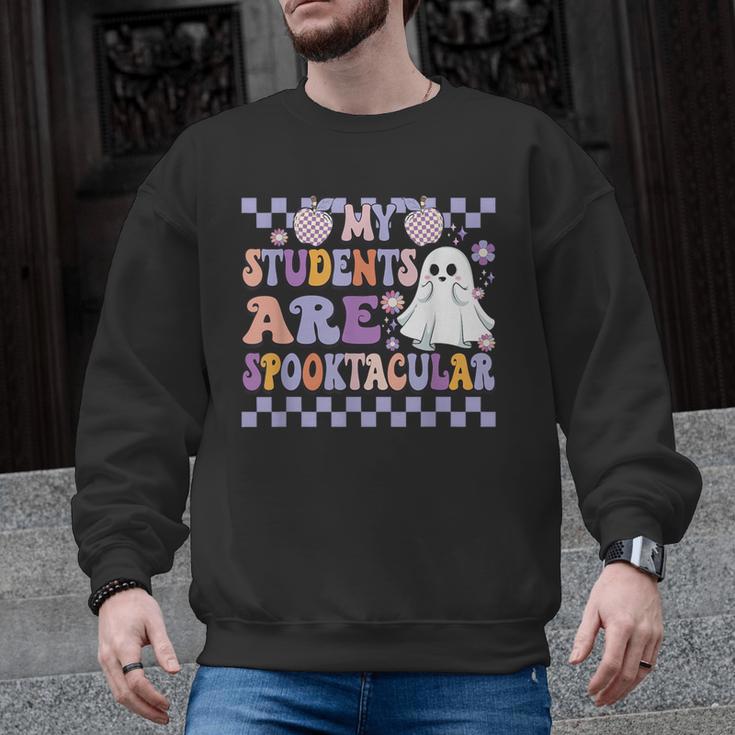 My Students Are Spooktacular Teacher Halloween Vibes Men Graphic Sweatshirt