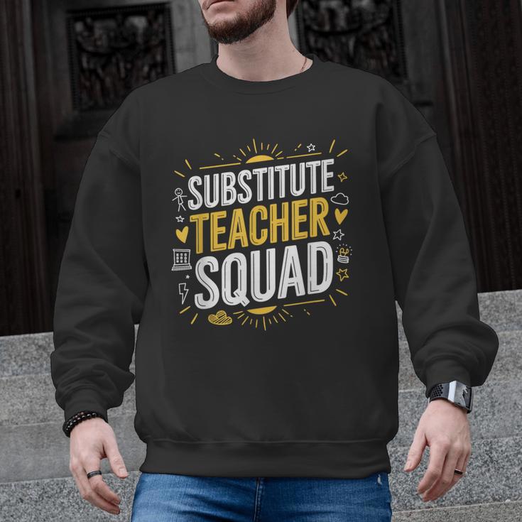 Substitute Teacher Squad Sub Teacher Substitute Teaching Men Graphic Sweatshirt