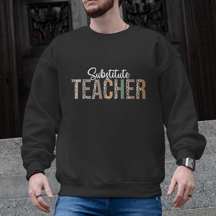 Substitute Teacher Supplies For Teachers Leopard For Men Women Men Graphic Sweatshirt