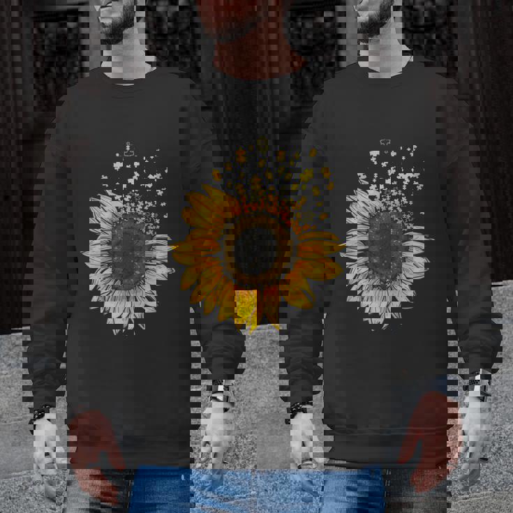 Sunflower Puzzle Pieces Autism Awareness For Mom Teacher For Women Men Graphic Sweatshirt