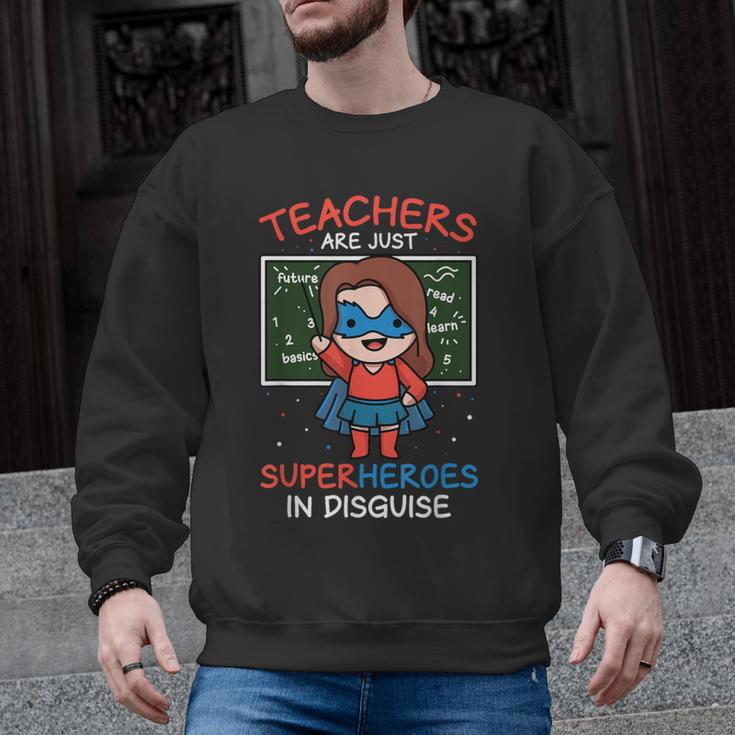 Super Hero Teacher Superheroes In Disguise Men Graphic Sweatshirt