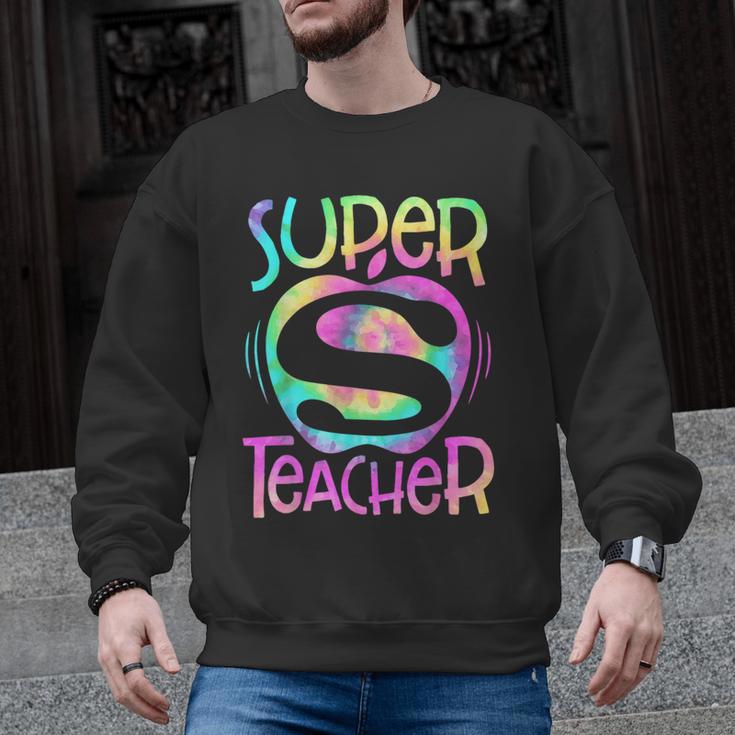 Super Teacher Back To School Apple Tie Dye First Day Men Graphic Sweatshirt