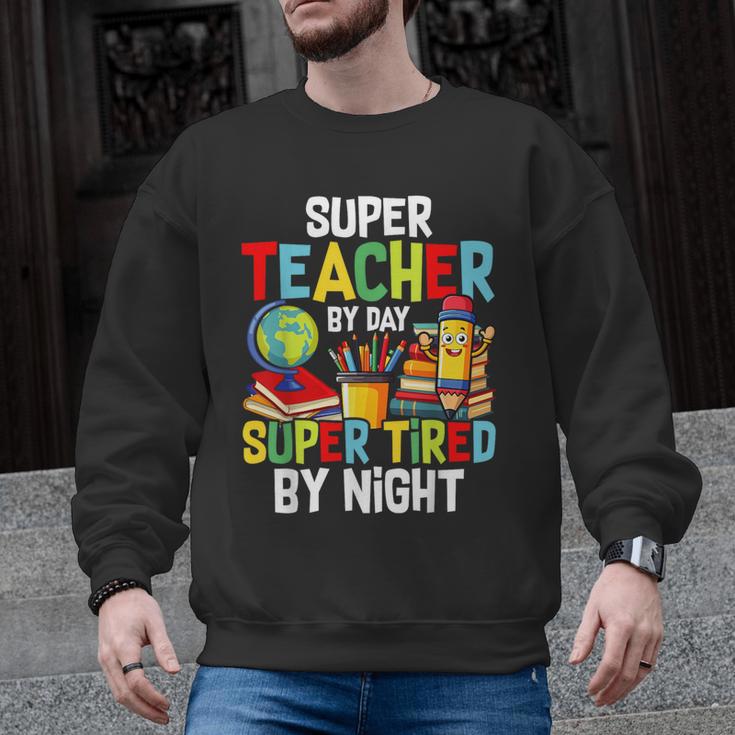 Super Teacher By Day Super Tired By Night Men Graphic Sweatshirt