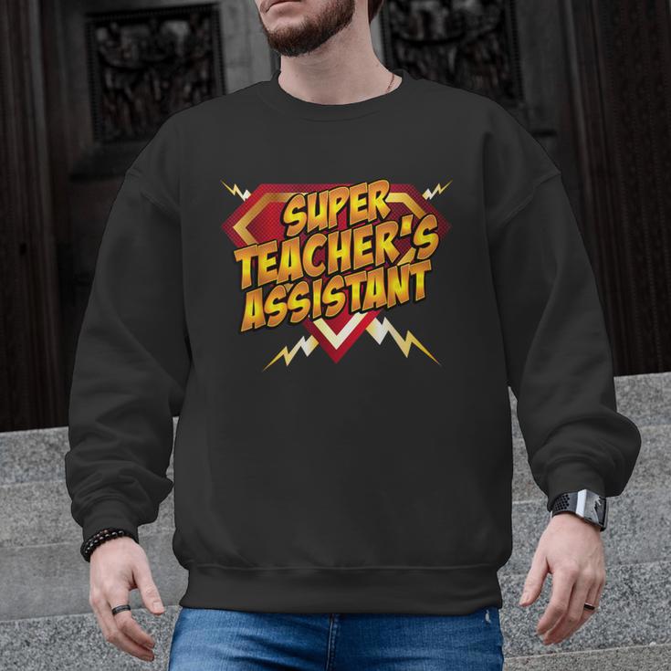 Super Teacher's Assistant Educational Superhero Men Graphic Sweatshirt