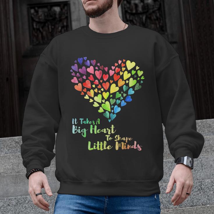 It Takes A Big Heart To Shape Little Minds Teacher Student Men Women Kids Men Graphic Sweatshirt