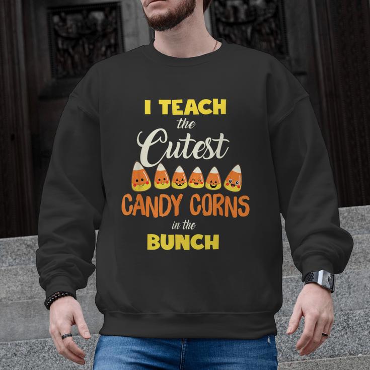 I Teach The Cutest Candy Corn In The Patch Teacher Halloween Men Graphic Sweatshirt