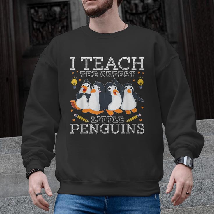 I Teach The Cutest Little Penguins Cute School Teacher Tee Men Graphic Sweatshirt
