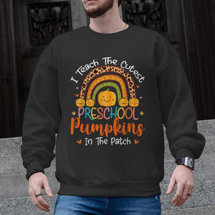 I Teach The Cutest Preschool Pumpkin Teacher Halloween For Men Women Kids Men Graphic Sweatshirt