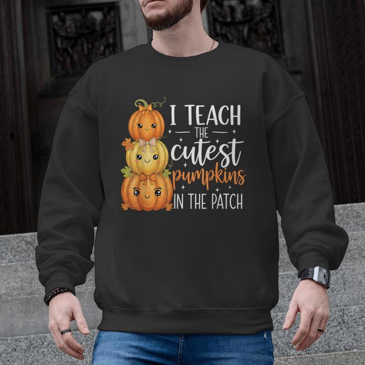 I Teach The Cutest Pumpkins In The Patch Fall Autumn Teacher Men Graphic Sweatshirt