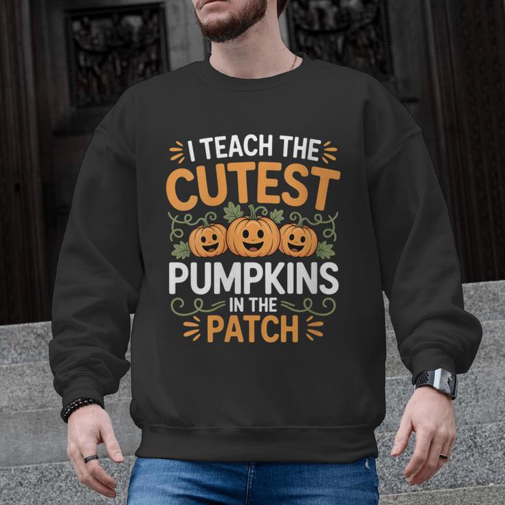 I Teach The Cutest Pumpkins In The Patch Halloween Teacher Men Graphic Sweatshirt