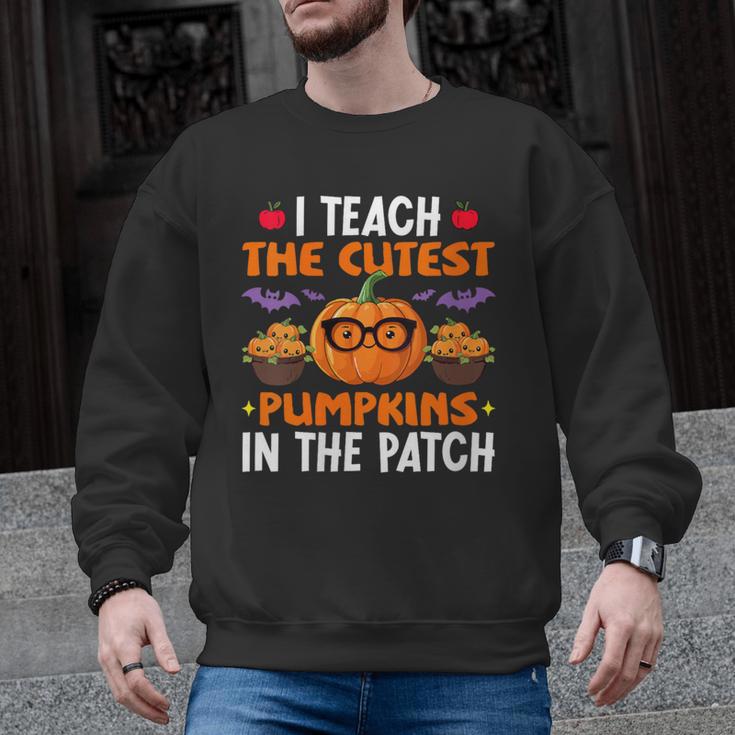 I Teach The Cutest Pumpkins In The Patch Halloween Teacher Men Graphic Sweatshirt