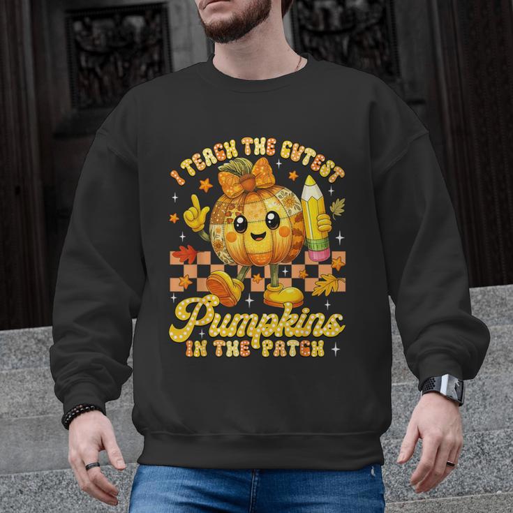 I Teach The Cutest Pumpkins In The Patch Teacher Halloween Men Graphic Sweatshirt