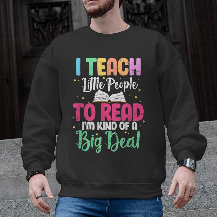 I Teach Little People To Read Reading Teacher For Men Women Girls Kids Men Graphic Sweatshirt