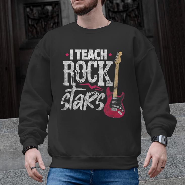 I Teach Rock Stars Music Teacher Guitar Player Men Graphic Sweatshirt