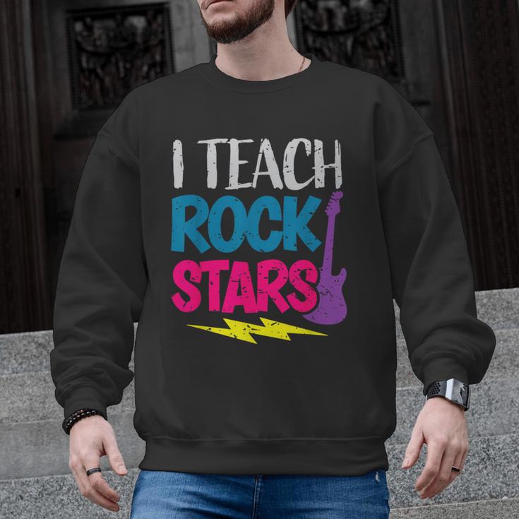 I Teach Rockstars Tee Orchestra Music Teacher Back To School Men Graphic Sweatshirt