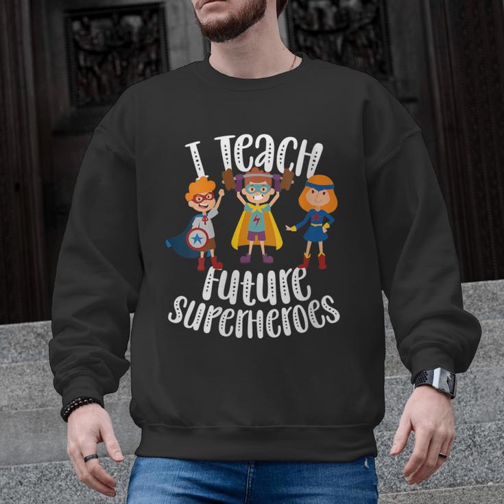 I Teach Superheroes Cute Back To School Teacher Men Graphic Sweatshirt