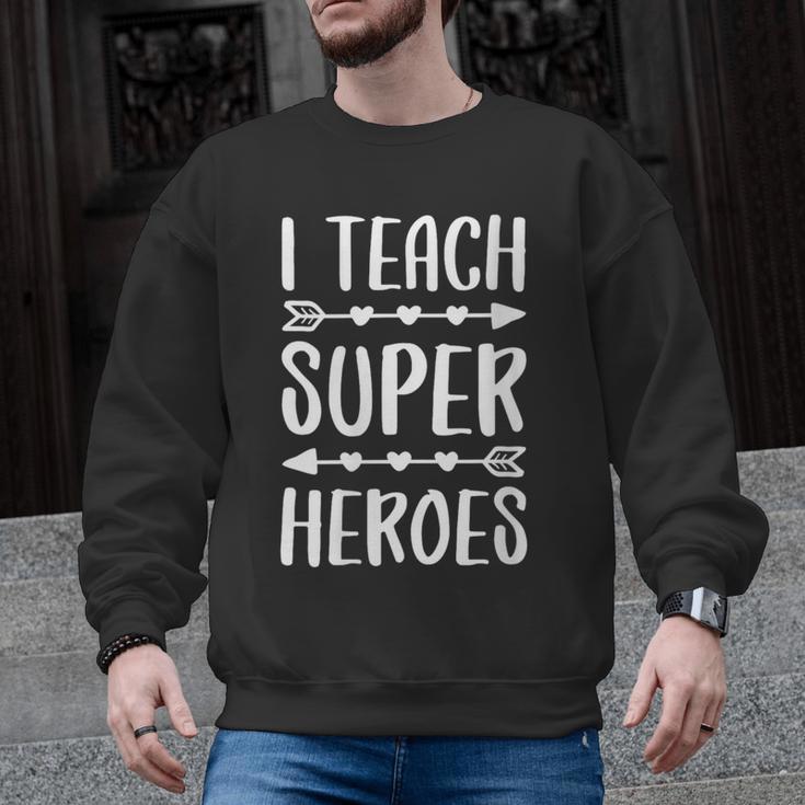 I Teach Superheroes Shirt Men Women School Teacher Men Graphic Sweatshirt