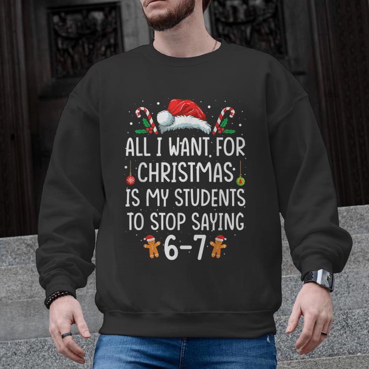 Teacher 67 Christmas Six Seven 6-7 For Men Women Humor Men Graphic Sweatshirt