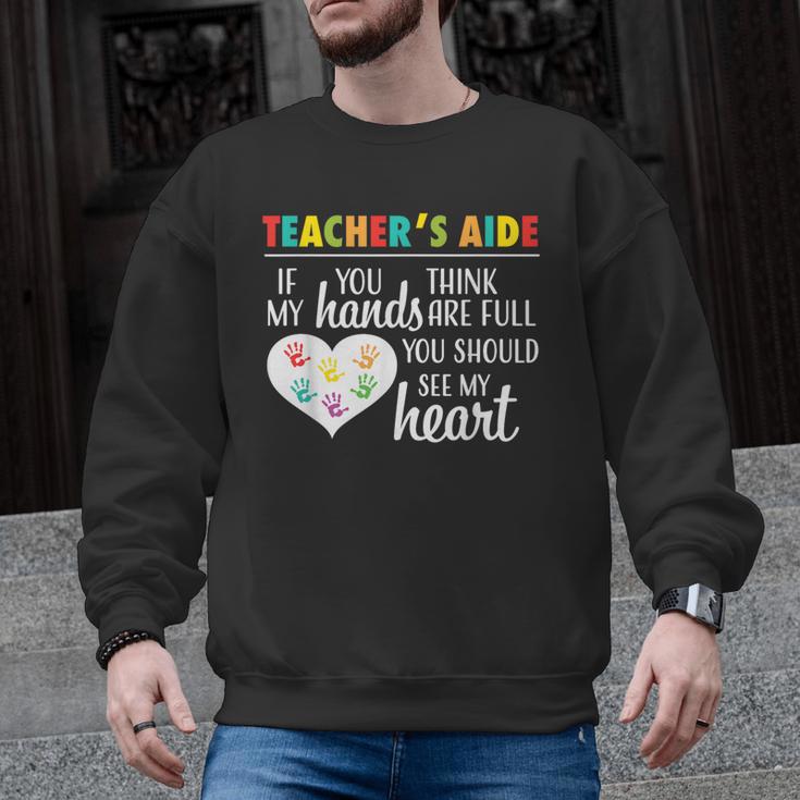 Teacher Aide Appreciation Cute Heart Tee For Women Men Graphic Sweatshirt