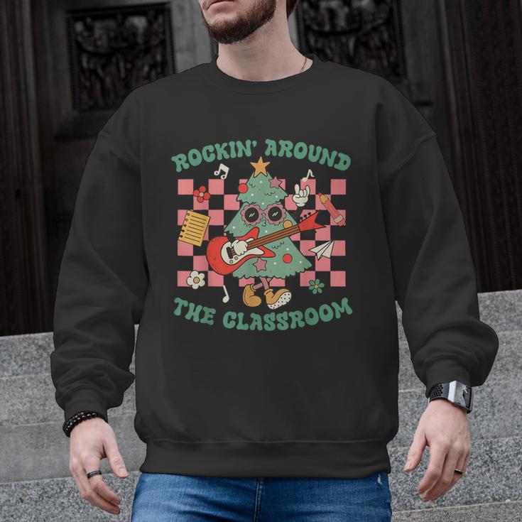 Teacher Christmas Rockin' Around The Classroom Men Women Kids Men Graphic Sweatshirt