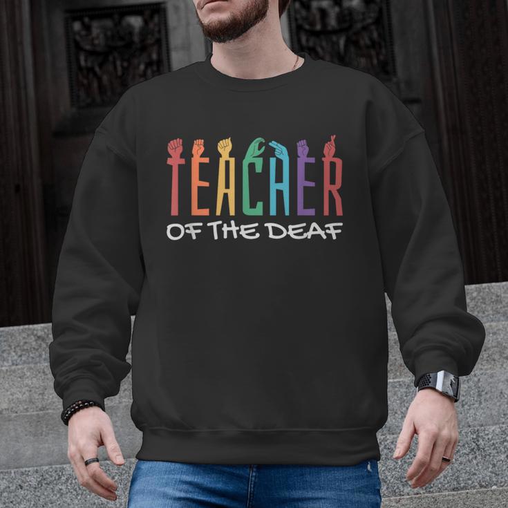 Teacher Of The Deaf ASL Teacher & Deaf Awareness Men Graphic Sweatshirt