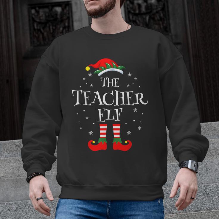 The Teacher Elf Christmas Family Matching Group Xmas Men Graphic Sweatshirt