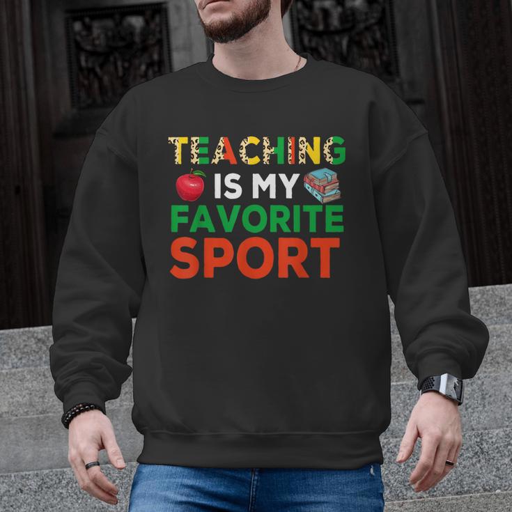 Teacher Is My Favorite Sport Teacher Teaching Lover Men Graphic Sweatshirt