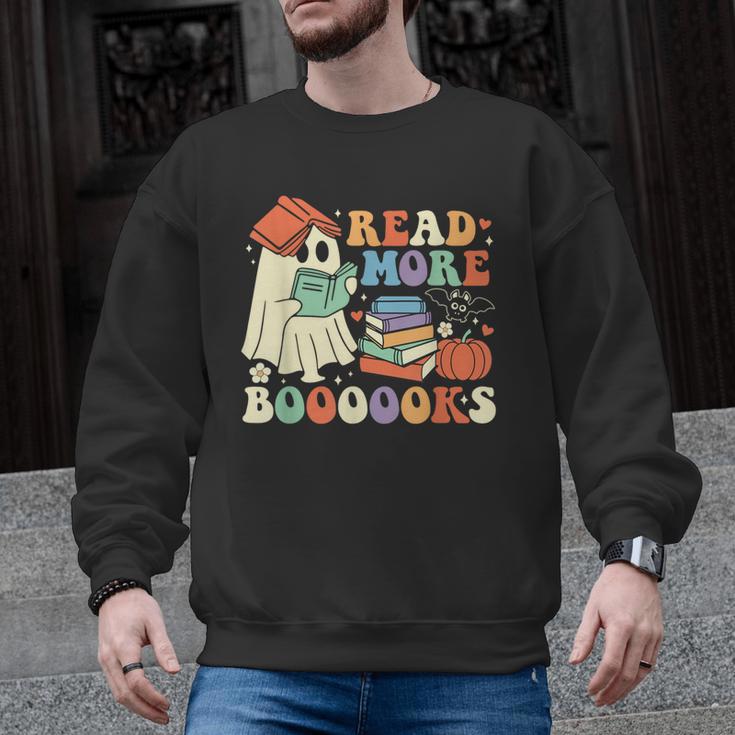 Teacher Halloween Cute Booooks Ghost Read More Books Men Graphic Sweatshirt