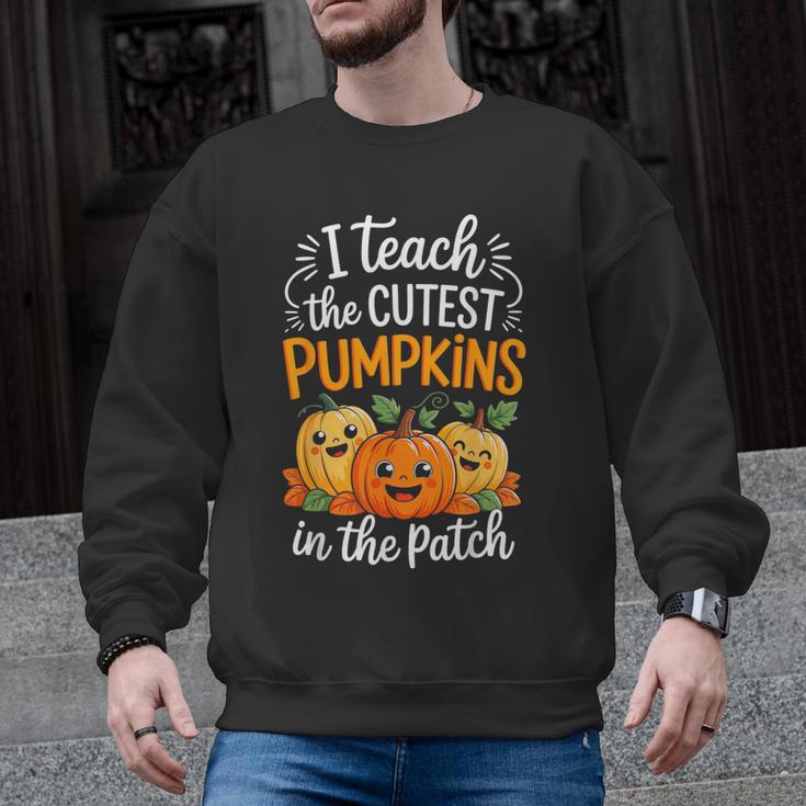 Teacher Halloween Pre-K Teacher Kindergarten Cutest Pumpkins Men Graphic Sweatshirt