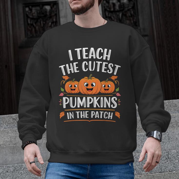 Teacher Halloween I Teach The Cutest Pumpkins In The Patch Men Graphic Sweatshirt