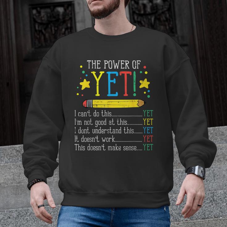 Teacher Power Of Yet Cant Do This Inspirational Women Men Men Graphic Sweatshirt