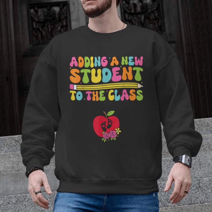Teacher Pregnancy Announcement Clothing Expecting Teacher X-Small Men Graphic Sweatshirt