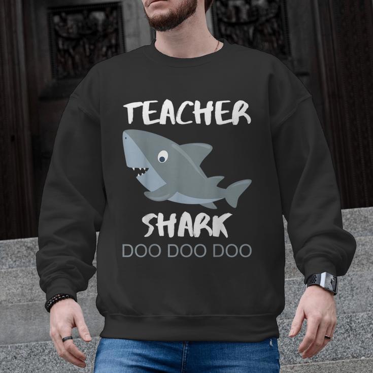 Teacher Shark Shirt Christmas Idea For Him Her Men Graphic Sweatshirt