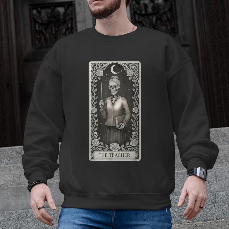 The Teacher Skeleton Tarot Card Men Graphic Sweatshirt