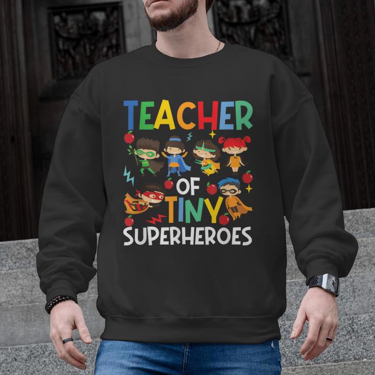 Teacher Of Tiny Superheroes Teach 100th Day Of School Men Women Girls Kids Men Graphic Sweatshirt