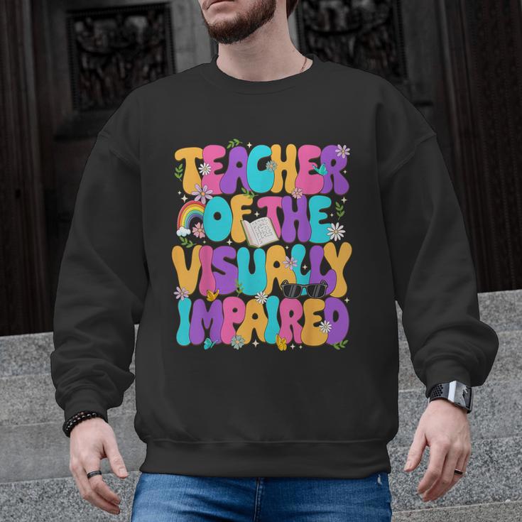 Teacher Of The Visually Impaired Blindness Awareness Men Graphic Sweatshirt