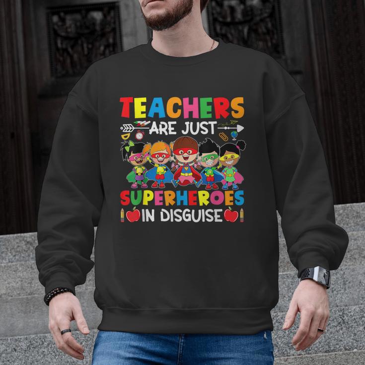 Teachers Are Just Superheroes In Disguise Back To School Men Graphic Sweatshirt