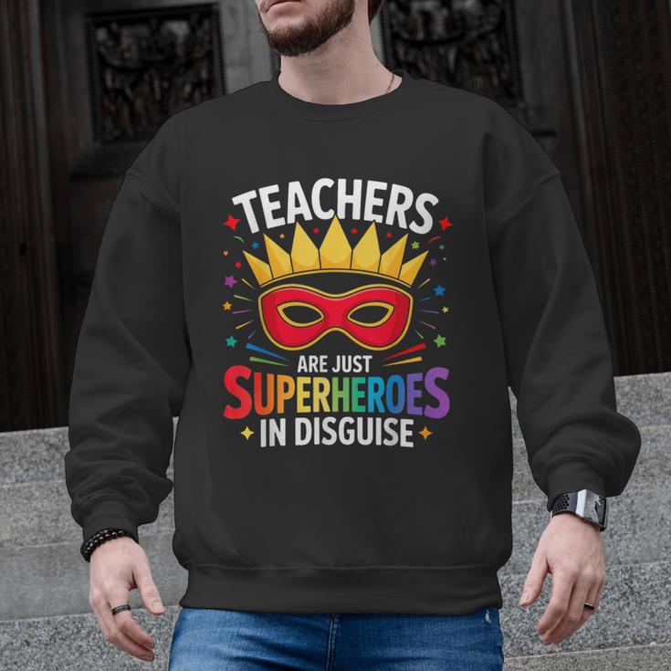 Teachers Are Just Superheroes In Disguise Fun Back To School Men Graphic Sweatshirt