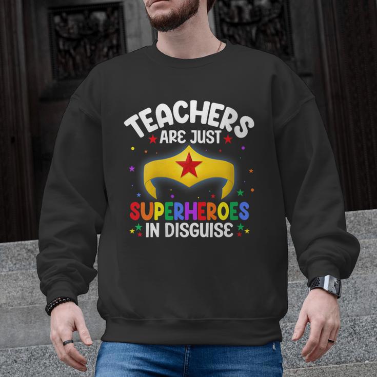 Teachers Are Just Superheroes In Disguise School Women Men Men Graphic Sweatshirt