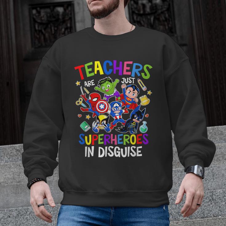 Teachers Are Superheroes Back To School Men Graphic Sweatshirt