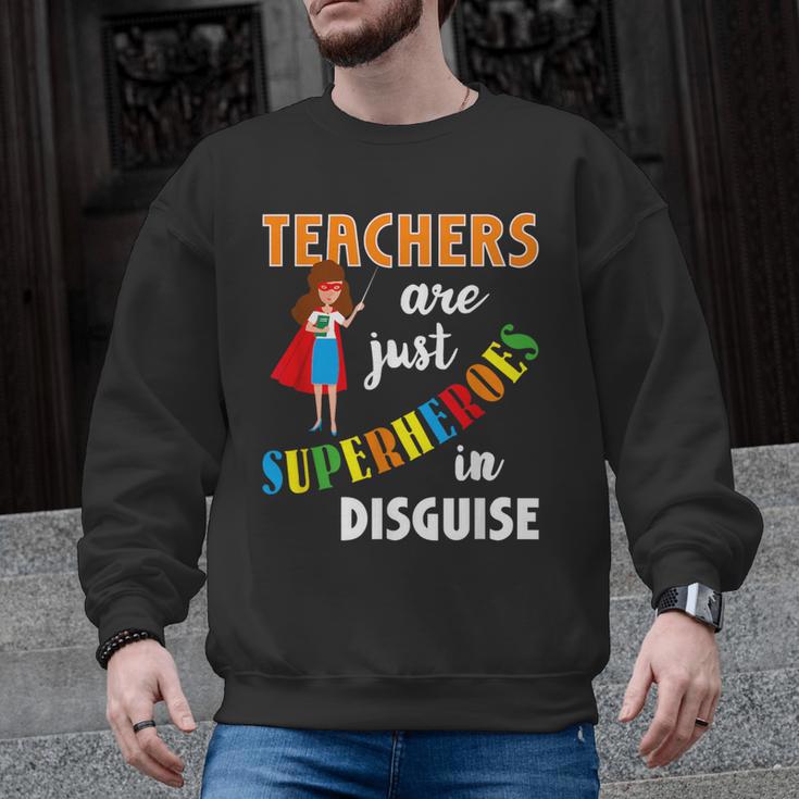 Teachers Are Superheroes Graduation School Teachers Men Graphic Sweatshirt