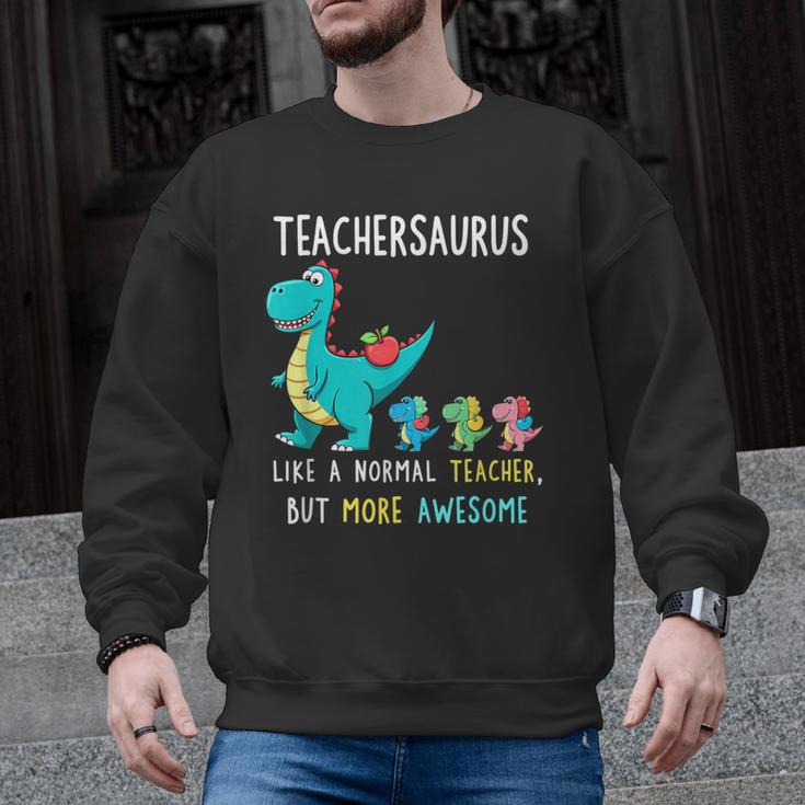 Teachersaurus Like A Normal Teacher But More Awesome Men Graphic Sweatshirt