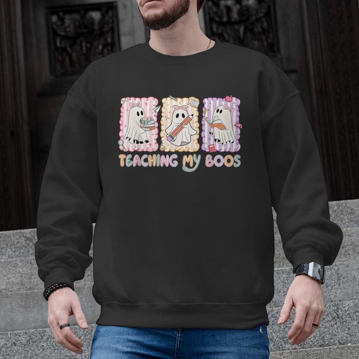Teaching Is My Boos Teacher Ghost Halloween Women Girls Men Graphic Sweatshirt